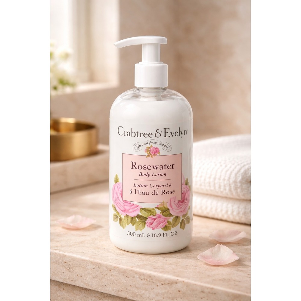 Crabtree And Evelyn Rosewater Body Lotion 16.9 Fl. Oz. New